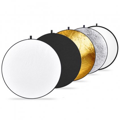 K&F 5 in 1 Reflectors 43"/110cm Folding Multi-Disc Belt Bag-Translucent, Silver, Gold, White and Black K&F Concept