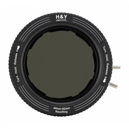 H&Y Revoring 46-62 mm adjustable filter adapter with ND3-1000 gray filter and CPL polarizing filter