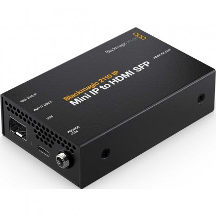 syntex blackmagic design 2110 ip mini ip to hdmi sfp left angle