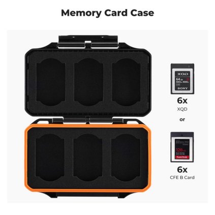 screenshot 2025 01 22 at 21 10 29 kf concept 6 slots xqd cfexpress type b card holder water resistant memory card storage carring case shockproof card protection box organizer kentfaith