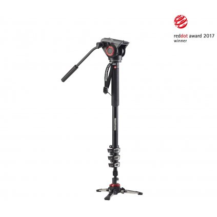 Manfrotto XPRO 4 section video monopod w Fluid hea