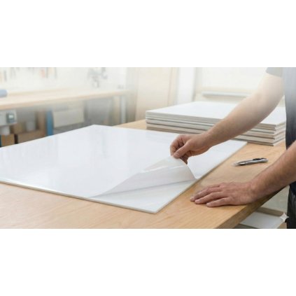 Opatření desek KROMA oboustrannou montážní samolepkou