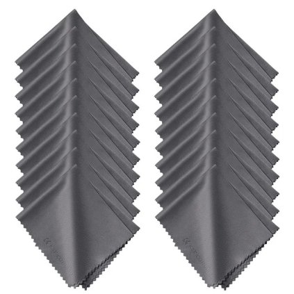K&F KF 10pcs* Microfiber Cleaning cloth Kit, 15*18cm, Gray, Dry, in OPP bag K&F Concept