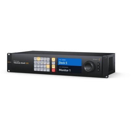 blackmagic videohub 40x40 12g front angle 1