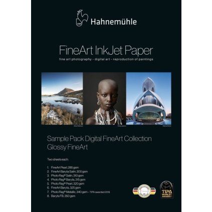 Glossy FineArt, A3+ Sample Pack Hahnemühle
