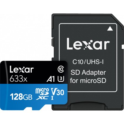 Lexar microSDXC 633x UHS-I/A1/U3/10 R95/W45MB (V30) 128GB