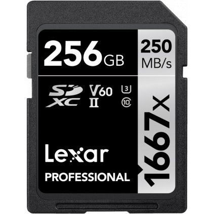 Lexar SDXC Pro 1667X UHS-II U3 R250/W120 (V60) 256G