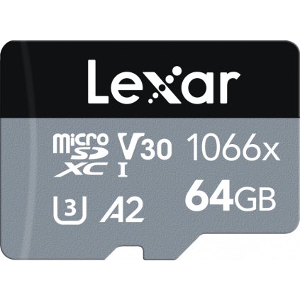 Lexar microSDHC SILVER 1066x UHS-I/U1/A2 R160/W70 (V30) 64GB