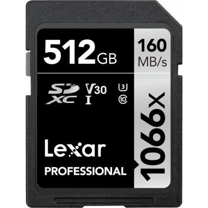Lexar SDXC Pro 1066x U3 UHS-I R160/W120 (V30) 512GB
