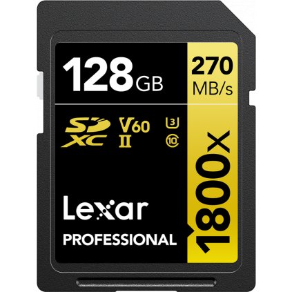 Lexar SDXC Pro 1800x U3 UHS-II R280/W210 (V60) 128GB