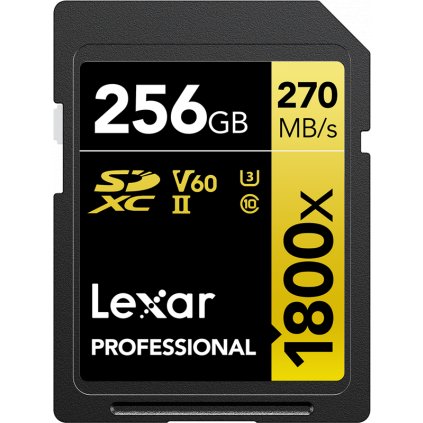 Lexar SDXC Pro 1800x U3 UHS-II R280/W210 (V60) 256GB