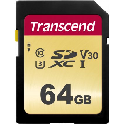 Transcend Gold 500S SD UHS-I U3, MLC (V30) R95/W60 64GB