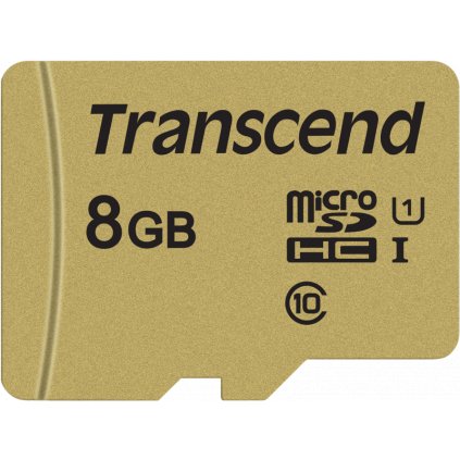 Transcend Gold 500S microSD w/adp (V30) R95/W60 8GB