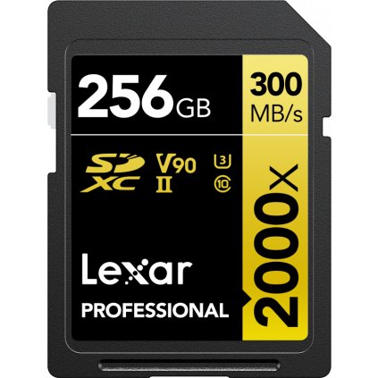 Lexar SDXC Pro 2000X UHS-II U3 R300/W260 (V90) 256GB