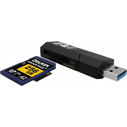 Delkin Cardreader SD & MicroSD A2 (USB 3.1)