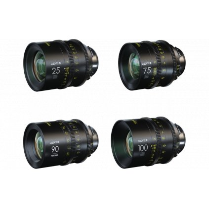 DZOFILM Vespid 4 Lens Kit PL (25,75,100 T2.1, Macro 90 T2.8) DZO Optics