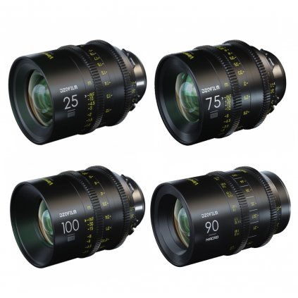 DZOFilm Vespid 4-lens Kit EF (25,75,100 T2.1 + Macro 90mm T2.8) DZO Optics