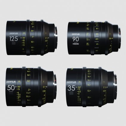 DZOFilm Vespid 4-lens Kit PL (35,50,125 T2.1 + Macro 90mm T2.8) DZO Optics