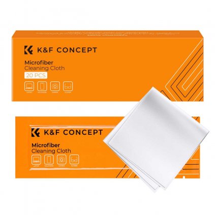 15x15cm Microfiber Cleaning Cloth Kit, White, 20-Pack K&F Concept
