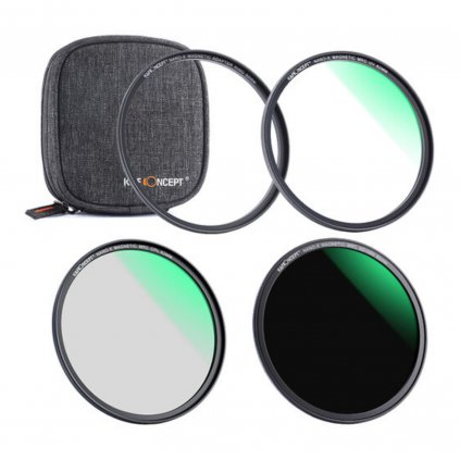 Magnetic UV, Circular Polarizer & ND1000 Filter Kit with Case (49mm) K&F Concept