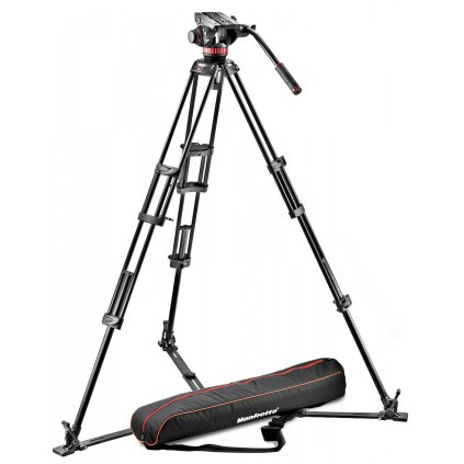 502 fluid video head & 546GB alu twin leg tripod Manfrotto