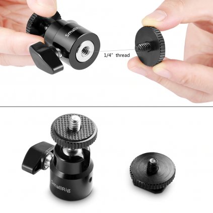 1/4" Camera Hot shoe Mount with Additional 1/4" Screw (2pcs Pack)2059 SmallRig