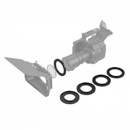 Screw-In Reduction Ring Set with Filter Thread (67mm/72mm/77mm/82mm/86mm-114mm) for Matte Box 2660 3410 SmallRig