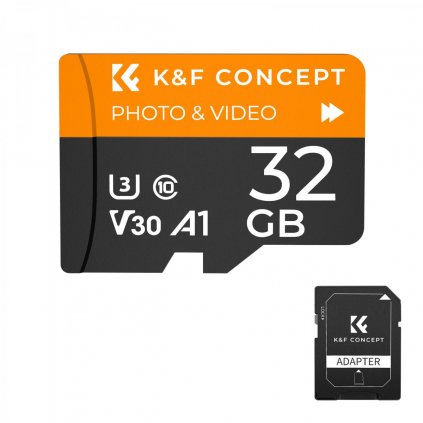 32GB micro SD card U3/V30/A1 with adapter memory card K&F Concept