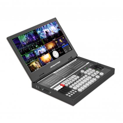 PVS0615U Portable 6-Channel Switcher with USB Streaming & 15.6" Display AVMATRIX