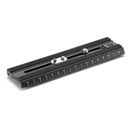 Video camera plate with metric ruler Manfrotto