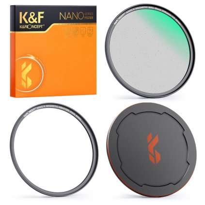 K&F 77mm Magnetic Black Mist Filter 1/4 Special Effects Filter HD Multi-layer Coated, Waterproof/Scratch-Resistant/ Anti-Reflection, Nano-X Series K&F Concept
