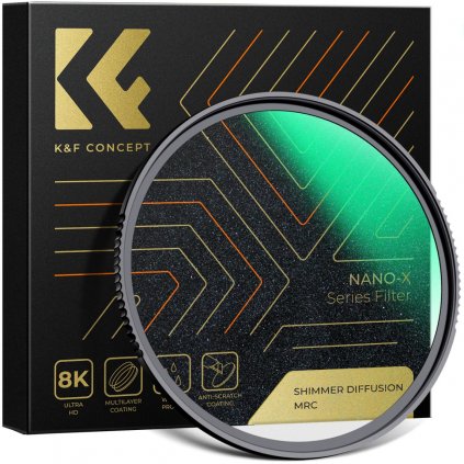K&F 52mm Shimmer Diffusion 1 Filter Optical Glass Glimmer Effect Filter for Camera Lens Nano-X Series K&F Concept