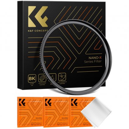 K&F 67-82mm Step Up Brass Filter Adapter Ring, Thickness 2.9mm, W/ 3pcs Cleaning Cloth K&F Concept