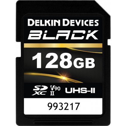 Delkin SDXC BLACK Rugged UHS-II R300/W250 (V90) 128GB (new)