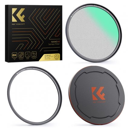 K&F 49MM, NANO-X-1/8Black Mist Magnetic filter,HD, Waterproof, Anti Scratch, Green Coated K&F Concept