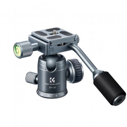K&F 26mm Metal Tripod Ball Head with Handle 360 Degree Rotating Panoramic with 1/4 inch Quick Release K&F Concept