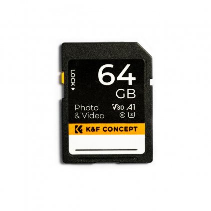 K&F 64GB tracking camera memory card U3 V30 read speed up to 90MB/s, 4K UHD for digital cameras K&F Concept