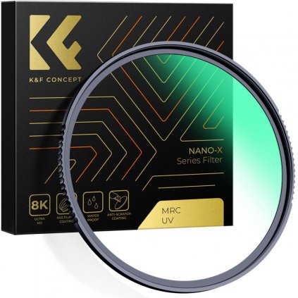 K&F 82MM XU06 Nano-X B270 MCUV Filter, HD, Waterproof, Anti Scratch, Green Coated K&F Concept