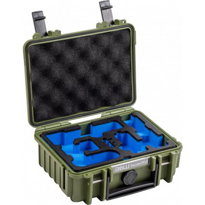 B&W Cases Type 500 for DJI Osmo Pocket 3 Creator Combo, Bronze-green