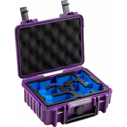 B&W Cases Type 500 for DJI Osmo Pocket 3 Creator Combo, Purple