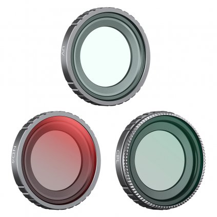 3pcs Filter Kit, UV+CPL+ND4, HD, Anti-Reflection Green Coating, Waterproof K&F Concept