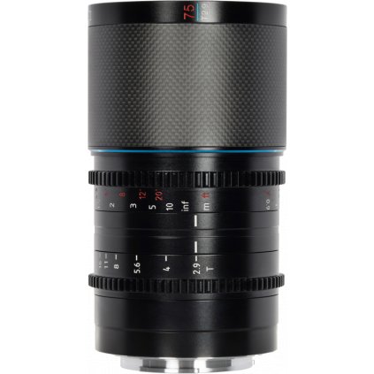 Sirui Anamorphic Lens Saturn 75mm T2.9 1.6x Carbon Fiber Full Frame X-Mount (Blue Flare)