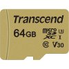 Transcend Gold 500S microSD w/adp (V30) R95/W60 64GB