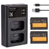 K&F FW50 1030mAh Digital Camera Dual Battery with Dual Channel Charger, for Sony Camera Charger K&F Concept