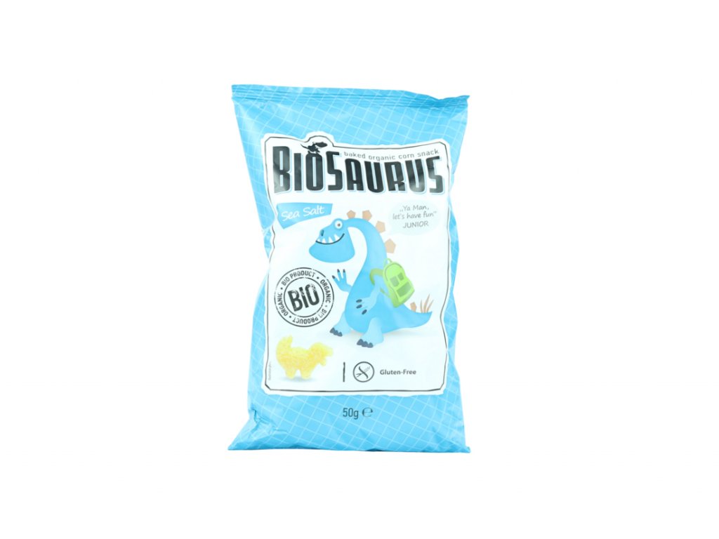 Křupky BioSAURUS - JUNIOR mořská sůl 50 g MCLLOYD´S