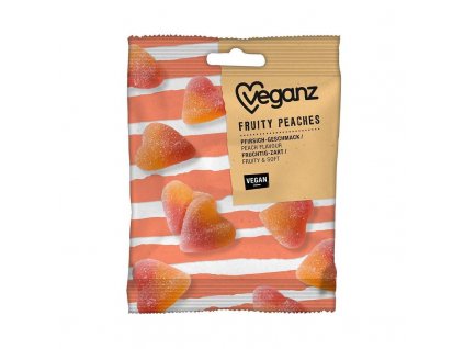 Veganz broskvová gumová srdíčka 100 g VEGAN