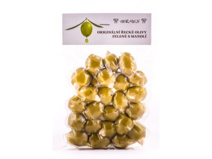 Zelené olivy s mandlí vakuum 150 g