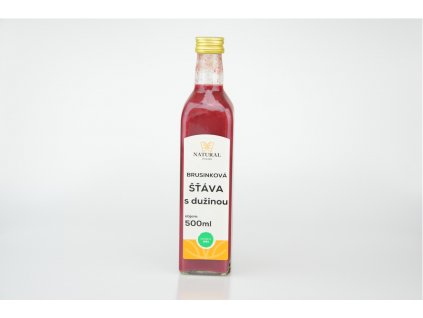 Brusinková šťáva NATURAL 500 ml