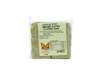 Křehké plátky se semínky quinoa NATURAL 75 g