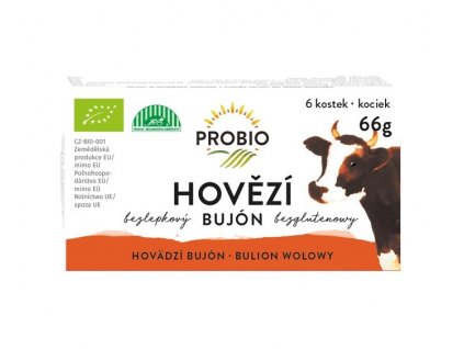 Bujón hovězí - kostky 6x0,5 l PROBIO BIO 66 g